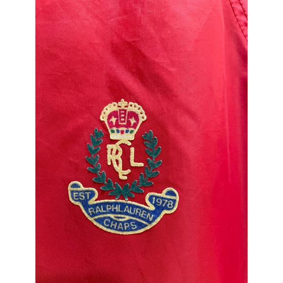 Vintage Chaps Ralph Lauren Zip Windbreaker Crest Jacket Large Old Money Preppy - Picture 2 of 13